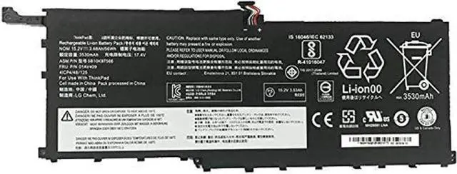 Main image of Batterymarket 01AV409 Replacement Laptop Battery Compatible with Lenovo ThinkPad X1 Yoga Gen 1 Carbon Gen 6 Series Notebook 01AV410 SB10K97566 SB10K97567-15.2V 56Wh/3680mAh