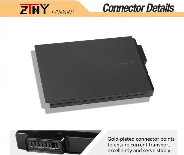 Alt view image 3 of 5 - ZTHY 7WNW1 Laptop Battery Replacement for Dell Latitude 5424 5420 Rugged Latitude 7424 Rugged Extreme P137G P85G P86G P137G001 P137G002 P85G001 P86G001 DMF8C GK3D3 6NNCF DP3KF DMF0C 451-BCHV 51Wh