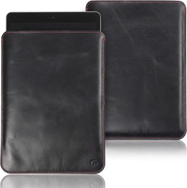 Main image of Casemade iPad 10.2 inch Real Leather Sleeve (for 7th Generation 2019 / 8th Generation 2020) - Premium Luxury Italian Slim Sleeve/Pouch Cover (Black)