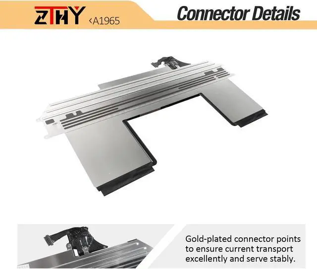 Alt view image 4 of 5 - A1965 A1932 A2179 Battery Replacement for MacBook Air 13" A1932(Late 2018 2019) A2179 (Early 2020) EMC 3184 3302 MacBookAir8,1 8,2 9,1 MRE82LL/A MRE92LL/A MVFH2LL/A MVFM2LL/A MRE82B/A 11.4V 49.9Wh