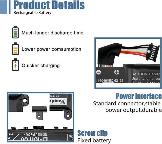 Alt view image 3 of 5 - Vanpir L17C4P72 Laptop Battery,15.36V 80Wh 5235mAh Compatible with Lenovo ThinkPad X1 Extreme 1st Gen/2nd Gen ThinkPad P1 1st Gen/2nd Gen Series L17M4P72 01AY968 01AY969 L18M4P71 01YU911 5B10V98091