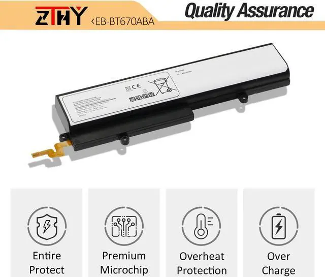 Alt view image 4 of 5 - ZTHY 64.64Wh EB-BT670ABA EB-BT670ABE Laptop Battery Replacement for Samsung Galaxy View 18.4" SM-T670 SM-T677A Series AA2GA26BS AA2GC05BS AA2GB07BS AA2GB07B AA1G907KS AA1GA02BS AA2GC16BS AA2GB23BS