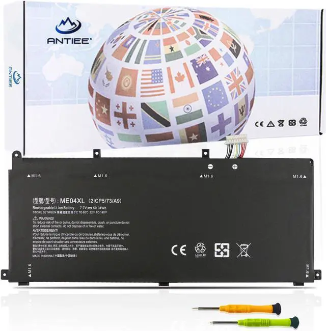 Main image of ANTIEE ME04XL Laptop Battery for HP Elite X2 1013 G3 2TT12EA 2TT14EA 2TT13EA 2TT15EA 2TT18EA 2TT40EA 2TT42EA 2TT41EA 2TT33ES G3 Series ME04050XL 937434-855 HSTNN-IB8D 937519-171 937519-1C1 50.04Wh
