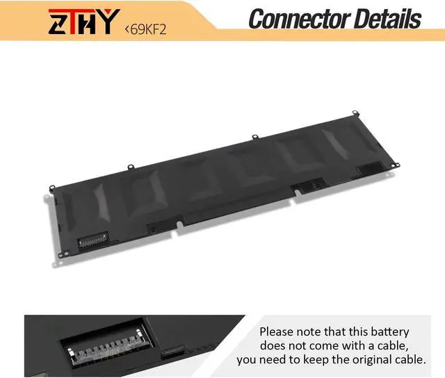 Alt view image 4 of 5 - ZTHY 69KF2 Battery Replacement for Dell XPS 15 9500 9510 9520 9530 Precision 5550 5560 G15 5510 5511 5520 5515 5521 G7 15 7500 P91F P87F 0GFJ6 Inspiron 7510 7610 7620 11.4V 86Wh 6-Cell