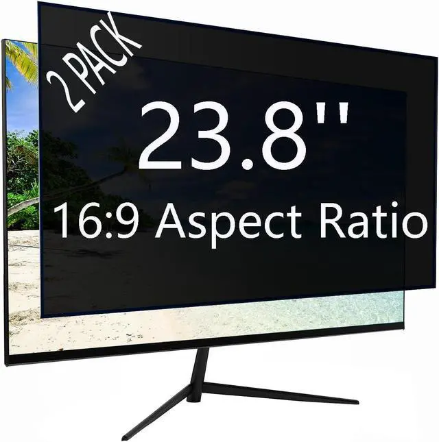 Main image of Ceydebne Computer Privacy Screen 23.8 Inch for 16:9 Widescreen Monitor, Anti Blue Light Screen Protector - Anti-Glare - Anti-Scratch Protector Film for Data confidentiality Privacy Shield (2 Pack)