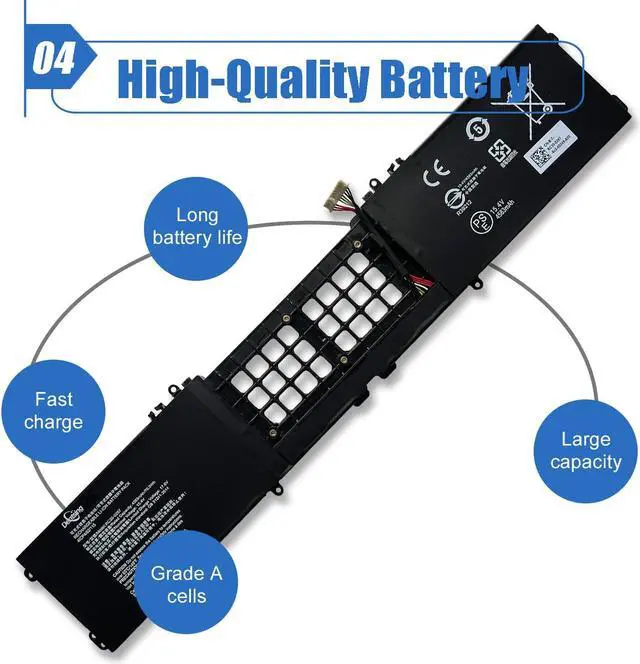 Alt view image 5 of 5 - Dentsing RC30-0287 15.4V 70.5Wh/4583mAh Laptop Battery Compatible with Razer Blade Pro 17 2019 RZ09-0287 RZ09-02876E92-R3U1 RTX 2060 2080 Max-Q Series Notebook 4ICP4/62/115