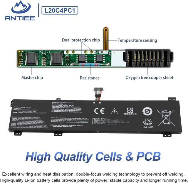 Alt view image 3 of 5 - L20C4PC1 L20D4PC1 L20L4PC1 L20M4PC1 Laptop Battery for Lenovo Legion 5 Pro-16ACH6 16ACH6H 16ITH6H 16ITH6 Legion 5-15ITH6 15ITH6H 15ACH6A 15ACH6 15ACH6H Legion 7-16ITHg6 16ACHg6 Series 15.36V 80Wh