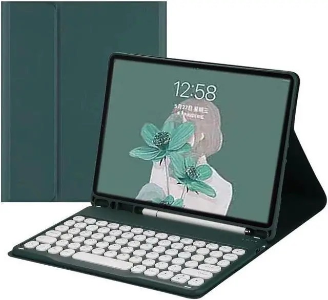 Main image of QIYIBOCASE Keyboard Case for Galaxy Tab S9 FE Plus/Tab S9 Plus Case 12.4" 2023 Release, Slim Folio Cover with S Pen Holder, Magnetically Wireless Detachable Keyboard (Teal)