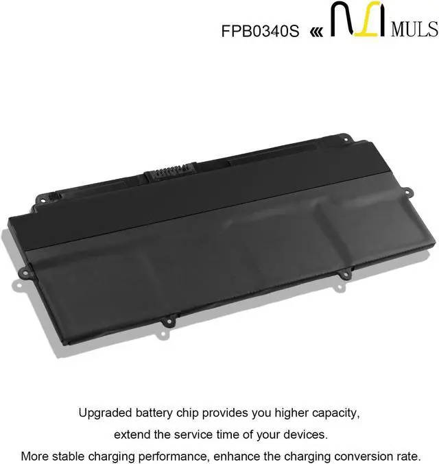 Alt view image 5 of 5 - MULS 50Wh FPB0340S Laptop Battery Replacement for Fujitsu LifeBook U937 U938 U939 U939X U9310 U9310X U9311X Series FPCBP536 4INP5/60/80 CP730401-01 CP737634-01 CP749820-01 CP760852-03 3490mAh 4-Cell