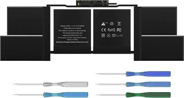 Main image of HBFVG A1990 A1953 Laptop Battery Replacement for MacBook Pro 15 Inch A1990 (Mid 2018 2019) EMC 3215 3359(11.4V 84.36Wh 7400mAh)