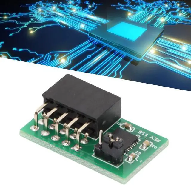 Alt view image 2 of 5 - TPM 2.0 chip, LPC Interface TPM 2.0 Platform Module for SPI TPM 2.0 10 pin for WIN11