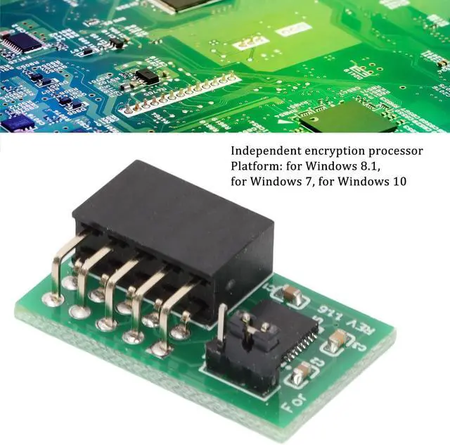 Alt view image 3 of 5 - TPM 2.0 chip, LPC Interface TPM 2.0 Platform Module for SPI TPM 2.0 10 pin for WIN11