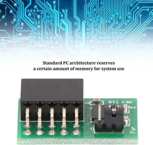 Alt view image 4 of 5 - TPM 2.0 chip, LPC Interface TPM 2.0 Platform Module for SPI TPM 2.0 10 pin for WIN11