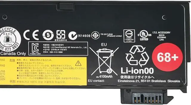 Alt view image 3 of 5 - EPYOBW 45N1130 68 68+ Battery 48Wh Compatible with Lenovo ThinkPad X240 X250 X260 X270 T440s T450 T450s T460p L460S T470p L470 A275 P50s Series 45N1132 45N1768 45N1777 45N1134 45N1734 45N1131 45N1133