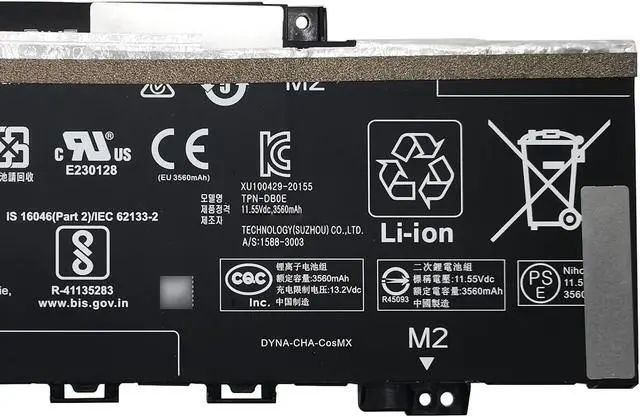 Alt view image 3 of 5 - EPYOBW PC03XL Battery 43.3Wh Compatible with HP Pavilion x360 14-CD 14-DW 14M-DY 14-BA 15-ER/Pavilion x360 Convertible 14-DY/Pavilion Aero 13-be Series HSTNN-OB1W M24421-271 M24421-AC1 M24648-005