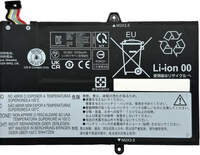 Alt view image 3 of 5 - EPYOBW L21D4PE1 Laptop Battery 59Wh 3815mAh 4-Cell 15.52V Compatible with Lenovo Yoga 6-13ALC7 / Yoga 6-13ABR8 Series L21C4PE2 L21M4PE2