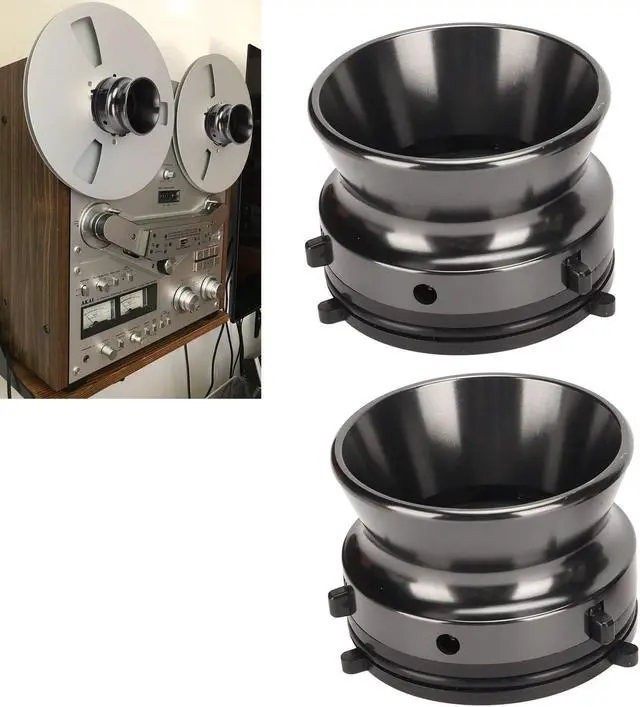 Alt view image 5 of 5 - 1 Pair Nab Hub Adapters, 10 inch Reel to Reel Tape Nab Hub Adapter for StuderReVox for Akai for Teac, Polished Aluminium Nab Hub Device