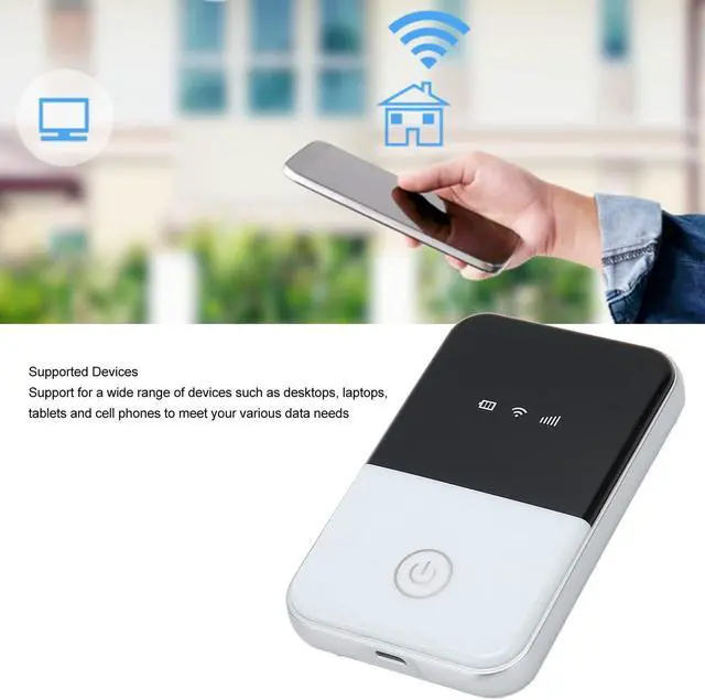 Alt view image 4 of 5 - 4G LTE Mobile Router with SIM Card Slot, 150Mbps Unlocked Portable WiFi Hotspot Devices for PC Phone Travel Business, Support B2 B4 B5 B12, Up to 10 Users