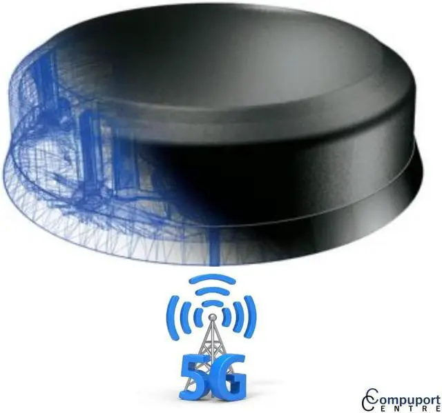 Alt view image 4 of 5 - CompuPort 5G LTE MIMO Omni-Directional Puck Antenna with Dual-Diversity SMA Male connectors with 15' Cables for LTE/ 4G/5G Wireless modems Works with Sierra, Teltonika, Peplink, Microhard & DiGi