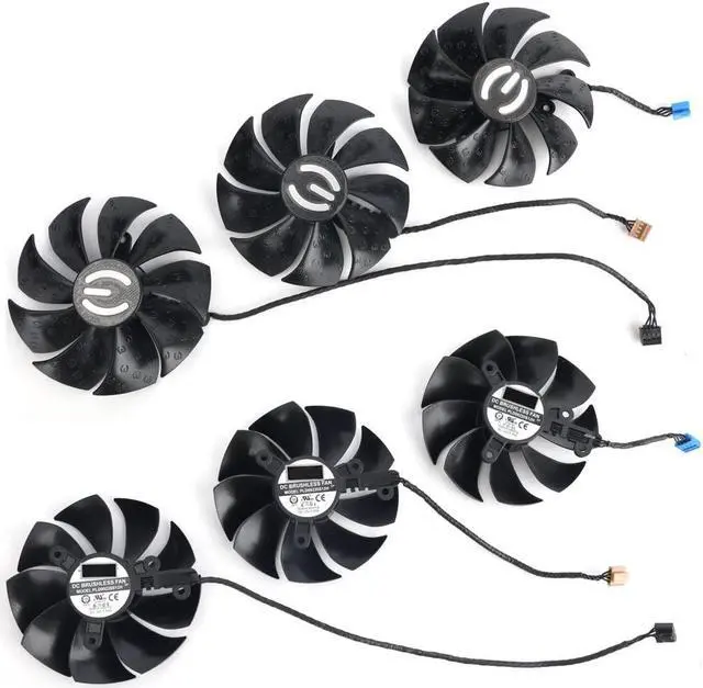 Alt view image 2 of 5 - Coolerage 87mm 12V 0.55A 4Pin PLD09220S12H RTX3070 RTX3080 RTX3090 FTW3 Graphics Card Fans for EVGA RTX 3070 3080 Ti 3090 FTW3 Ultra Gaming GPU Cooler (Full set-3pcs)