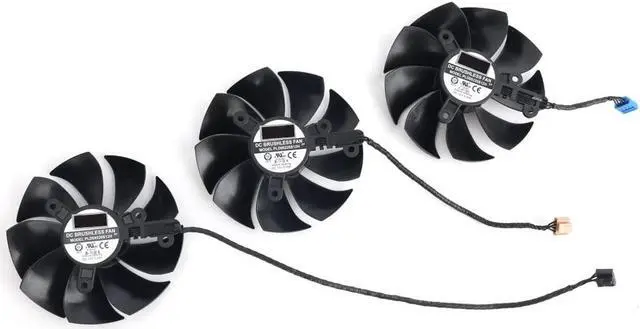 Alt view image 3 of 5 - Coolerage 87mm 12V 0.55A 4Pin PLD09220S12H RTX3070 RTX3080 RTX3090 FTW3 Graphics Card Fans for EVGA RTX 3070 3080 Ti 3090 FTW3 Ultra Gaming GPU Cooler (Full set-3pcs)