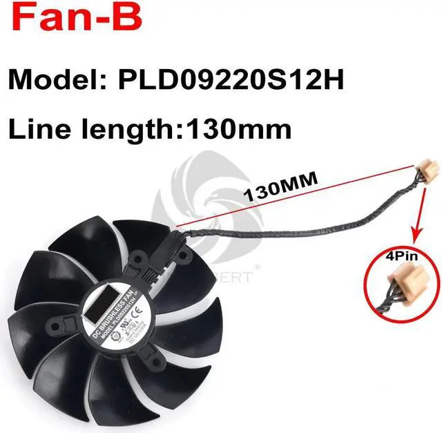 Alt view image 5 of 5 - Coolerage 87mm 12V 0.55A 4Pin PLD09220S12H RTX3070 RTX3080 RTX3090 FTW3 Graphics Card Fans for EVGA RTX 3070 3080 Ti 3090 FTW3 Ultra Gaming GPU Cooler (Full set-3pcs)