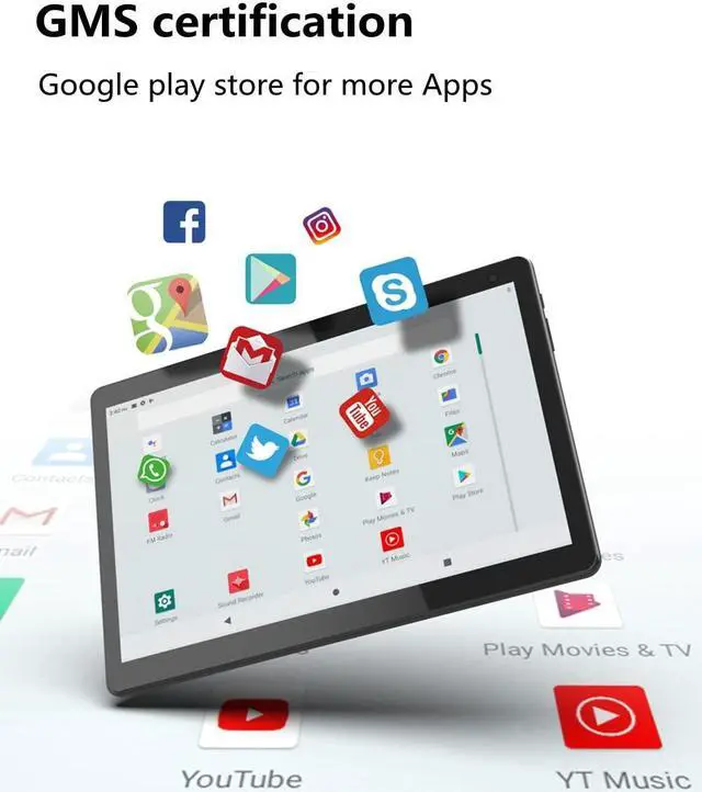 Alt view image 3 of 5 - COOPERS Tablet 10 inch, Tablets Android 12, Quad-Core Processor 32GB Storage Tablet Computer, 2GB RAM, 8MP Camera, AM, FM, WiFi, IPS Screen 6000mAh Long Battery Life Tableta