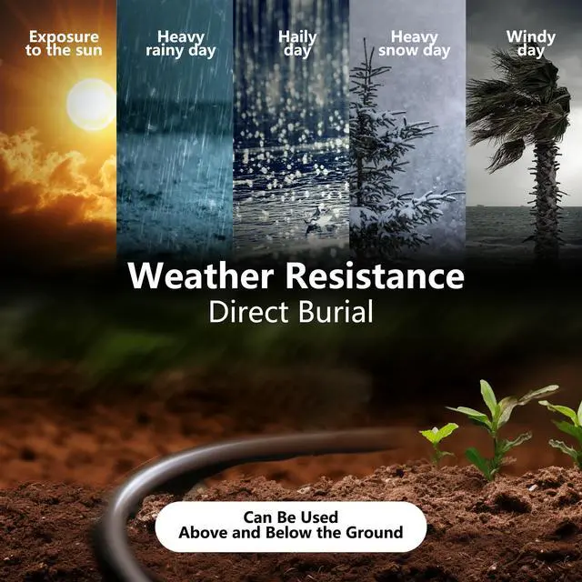 Alt view image 4 of 5 - Cat 6 Outdoor Ethernet Cable 100 ft, Support Cat8 Cat7 Network, 10Gbps 24AWG Pure Copper, Direct Burial In-Ground Waterproof UV Resistant LAN Internet Patch Cable for Router, Modem, PS4, Xbox, Gaming