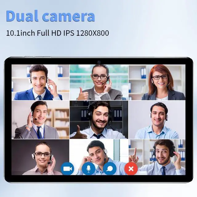 Alt view image 3 of 5 - Android 13 Tablet 2023 New 10 Inch Tablets with 6GB RAM + 64GB ROM + 1TB Expanded Ouad-Core, 2 in 1 Tablet with Keyboard Mouse WiFi 6 Bluetooth, GMS Certified IPS Touch Screen Tablet - Blue Set