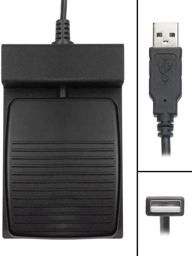 Main image of ECS Single USB Computer Foot Pedal - for iTunes, Groove, Windows Media Player and Other Player Programs