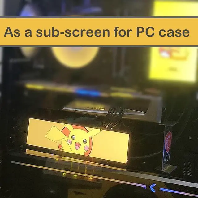 Alt view image 5 of 5 - EDIY 7.9 Inch IPS Screen for Aida64 1280x400 Raspberry Pi PC CPU Sub Monitor GPU Rack Vehicle Mounted Fan Speed Analog Display with Drive Board
