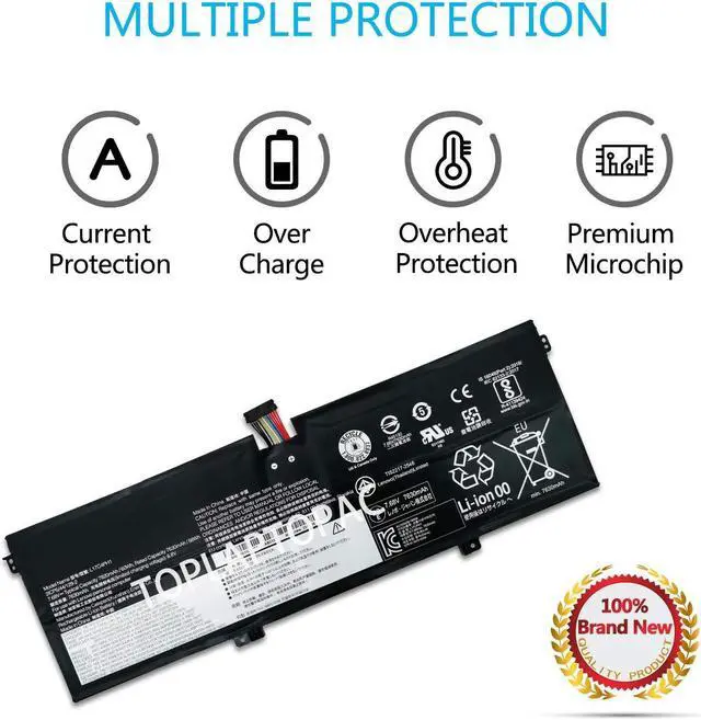 Alt view image 4 of 5 - New 7.68V 60Wh 7820mAh L17C4PH1 L17M4PH1 Laptop Battery Compatible with Lenovo Yoga 7 Pro Pro-13IKB C930 C930-13IKB C930-13IKB 81C4 Yoga 7 Pro Yoga 7 Pro-13IKB Yoga C930 Yoga C930-13IK C930-13
