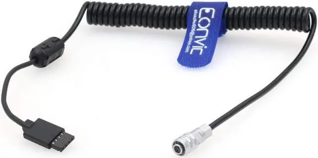 Alt view image 2 of 3 - Eonvic BMPCC 4K Power Coiled Cable for Blackmagic Pocket Cinema Camera 4K to DJI Ronin S Stabilizer