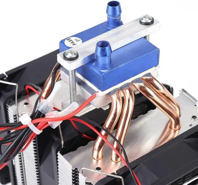 Alt view image 4 of 5 - DC 12V Thermoelectric Cooler Peltier System Semiconductor Refrigeration DIY Water Cooling System Cooler Device with Fan for Fish Tank(120W for 30L Tank)