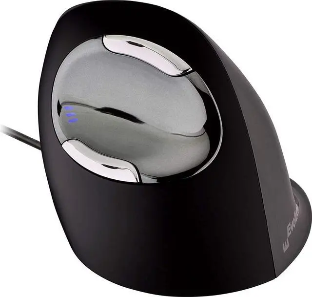 Alt view image 3 of 5 - Evoluent Mouse VMDS - VerticalMouse D, Right Hand Ergonomic Design, Evoluent Vertical Mouse D Small with Wired USB Connection for Laptop and PC, Plus Jestik Microfiber Cloth