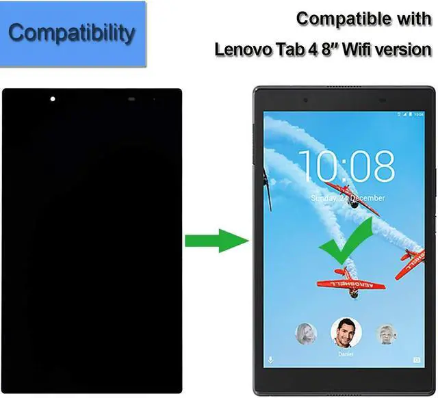 Alt view image 4 of 4 - LCD Display Replacement Compatible with Lenovo Tab 4 8" WiFi TB-8504F TB-8504X LCD Touch Screen Digitizer Full Assembly Black