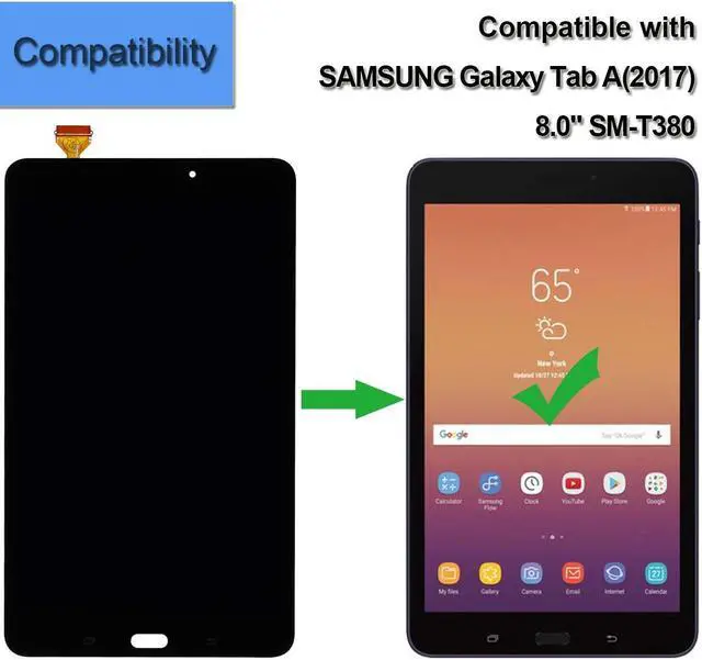Alt view image 5 of 5 - LCD Touch Screen Display Assembly Digitizer Compatible with Galaxy Tab A 8.0 2017 WIFI Version SM-T380 (NOT for LTE SM-T385)+ Tools