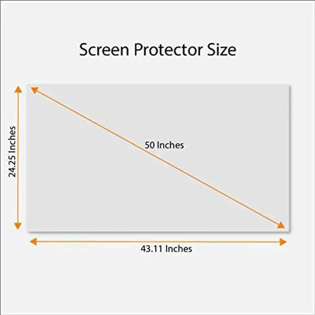 Alt view image 5 of 5 - Anti Blue Light Screen Protector for 50 Inches TV. Filter out Blue Light that relieve computer eye strain and help you sleep better