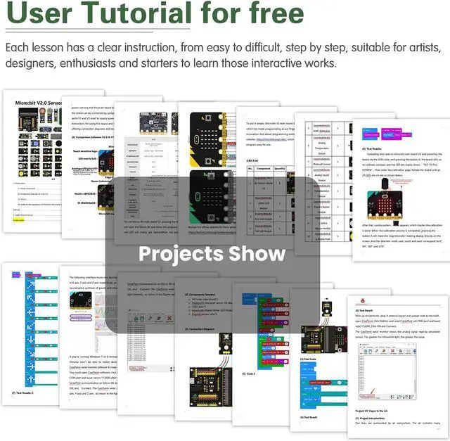 Alt view image 4 of 5 - KEYESTUDIO 37 Sensors in 1 Box Starter Kit for BBC micro bit with Tutorial (without Microbit Board), Compatible with V1.5, V2 Microbit Sensor Kit Accessories Programming Gift for Kids Adults