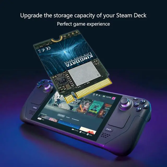Alt view image 2 of 5 - KINGDATA 512GB M.2 2230 NVMe PCIe SSD Gen 4.0X4 - Internal Solid State Drive Compatible with PS5, Steam Deck, Microsoft Surface, Ultrabook, Laptop, Desktop (512GB, M.2 2230 NVMe 4.0)