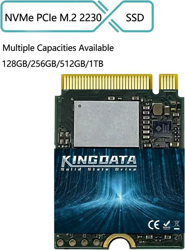Alt view image 5 of 5 - KINGDATA 512GB M.2 2230 NVMe PCIe SSD Gen 4.0X4 - Internal Solid State Drive Compatible with PS5, Steam Deck, Microsoft Surface, Ultrabook, Laptop, Desktop (512GB, M.2 2230 NVMe 4.0)