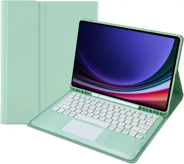 Main image of Keyboard Case for Galaxy Tab S9 Plus/ S9 FE Plus 5G 12.4 Inch Tablet 2023 - Touchpad Detachable Keyboard with S Pen Holder Cover for Galaxy Tab S9 FE+ Plus/Galaxy Tab S9+ Plus (Mint Green)