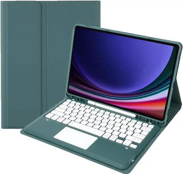 Main image of AnMengXinLing Keyboard Case for Galaxy Tab S9 Plus/ S9 FE Plus 5G 12.4 Inch Tablet 2023 - Touchpad Detachable Keyboard with S Pen Holder Cover for Galaxy Tab S9 FE+ Plus/Galaxy Tab S9+ Plus (Teal)