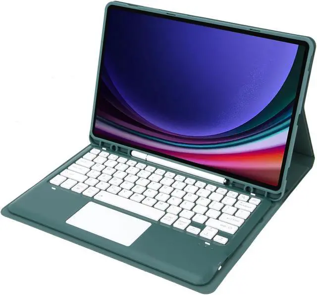 Alt view image 4 of 5 - AnMengXinLing Keyboard Case for Galaxy Tab S9 Plus/ S9 FE Plus 5G 12.4 Inch Tablet 2023 - Touchpad Detachable Keyboard with S Pen Holder Cover for Galaxy Tab S9 FE+ Plus/Galaxy Tab S9+ Plus (Teal)