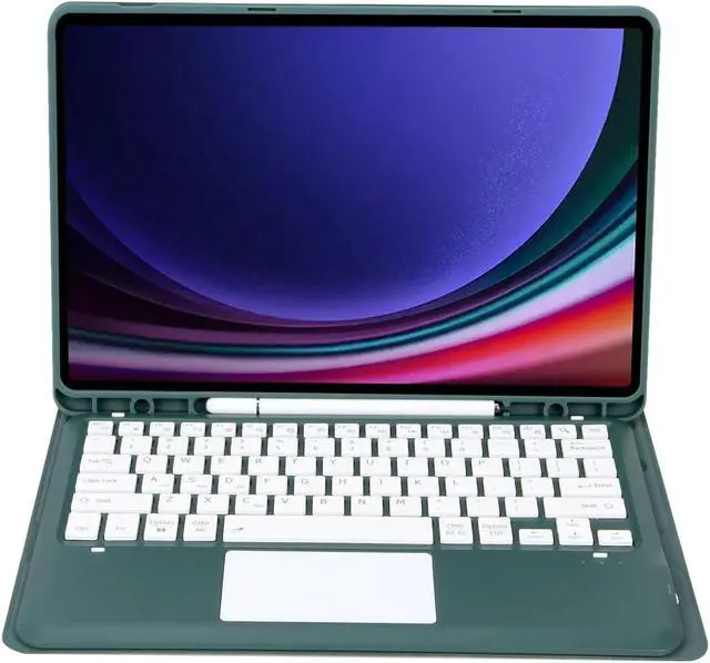 Alt view image 5 of 5 - AnMengXinLing Keyboard Case for Galaxy Tab S9 Plus/ S9 FE Plus 5G 12.4 Inch Tablet 2023 - Touchpad Detachable Keyboard with S Pen Holder Cover for Galaxy Tab S9 FE+ Plus/Galaxy Tab S9+ Plus (Teal)