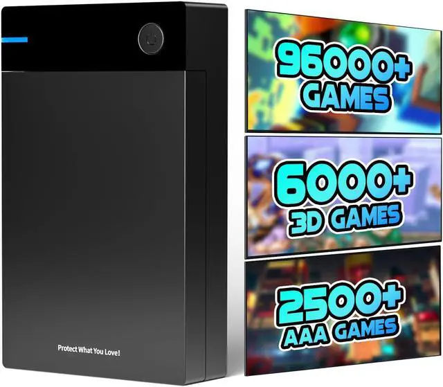 Main image of Kinhank External HDD Hard Drive with 96000+ Retro Games, Compatible with 400+ Emulators, 12TB Retro Gaming Hard Drive,Portable Game Hard Drive Disk for Win 7/8/10/11, 3.5
