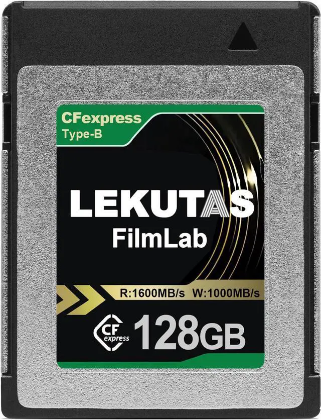 Main image of LEKUTAS 128GB CFexpress Type B Memory Card, R1600MB/s W1000MB/s CFX xqd Cards Type B for Cameras 8K RAW, Compatible with Nikon Z6/Z7/D6, Canon EOS-1DXMark III/EOS-R5, Panasonic S1/S1R, DJI Ronin 4D