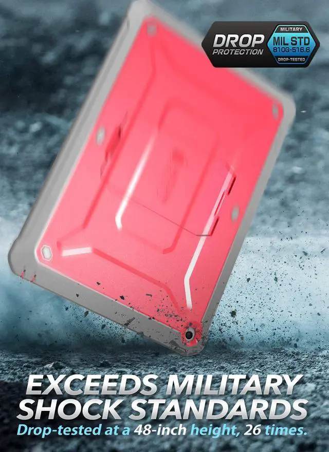 Alt view image 5 of 5 - SUPCASE for iPad 9th Generation Case with Screen Protector (Unicorn Beetle Pro), [Built-in Stand] Heavy Duty Rugged Protective Case for iPad 10.2 9th / 8th / 7th Generation (2021/2020/2019), Pink