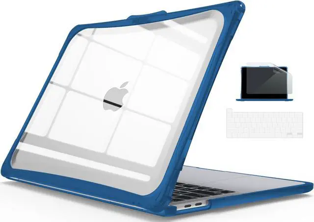 Main image of IBENZER Heavy Duty Case for 2024 2023 2022 M2 M1 MacBook Pro 13 inch A2338 A2289 A2251 A2159 A1989 with Screen Film&Keyboard Cover, Hexpact Case for 2024-2016 Mac Pro 13, Navy Blue, HPE-T13NVBL+2