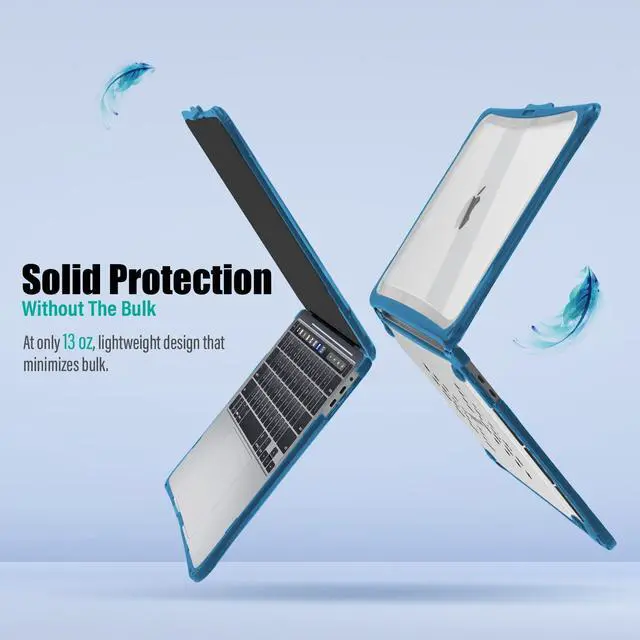 Alt view image 5 of 5 - IBENZER Heavy Duty Case for 2024 2023 2022 M2 M1 MacBook Pro 13 inch A2338 A2289 A2251 A2159 A1989 with Screen Film&Keyboard Cover, Hexpact Case for 2024-2016 Mac Pro 13, Navy Blue, HPE-T13NVBL+2
